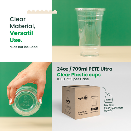 24oz | 98mm | PETE Ultra Clear Cup  | 1000 pcs