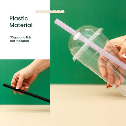 Boba Straw 1.2cm x 28cm | Clear, Black or Pastel Colors
