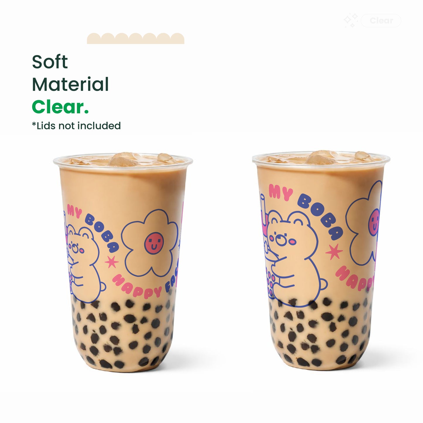 Bunny | 24oz Clear Soft Plastic Cup | 95mm Rim | 1000 pcs/Case