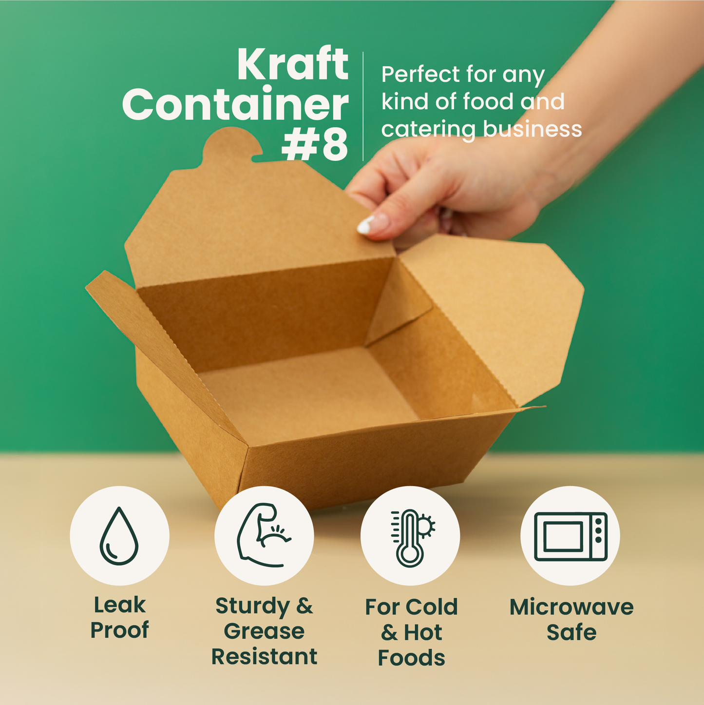 48oz Paper Kraft Food Containers #8