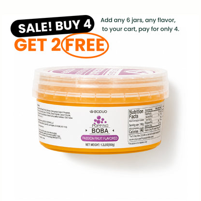 Passion Fruit Popping Boba | 1.2 LB (550G)