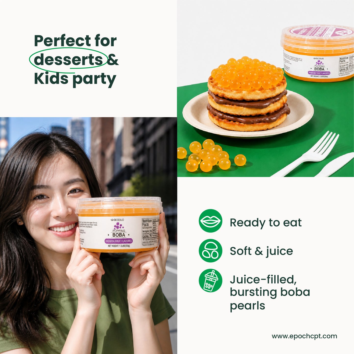 Passion Fruit Popping Boba | 1.2 LB (550G)