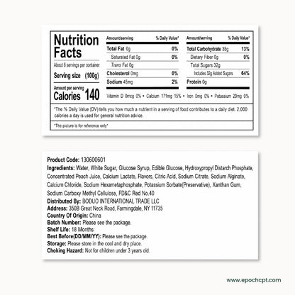 Peach Popping Boba | 1.2 LB (550G)