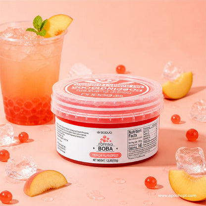 Peach Popping Boba | 1.2 LB (550G)