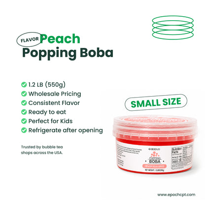 Peach Popping Boba | 1.2 LB (550G)