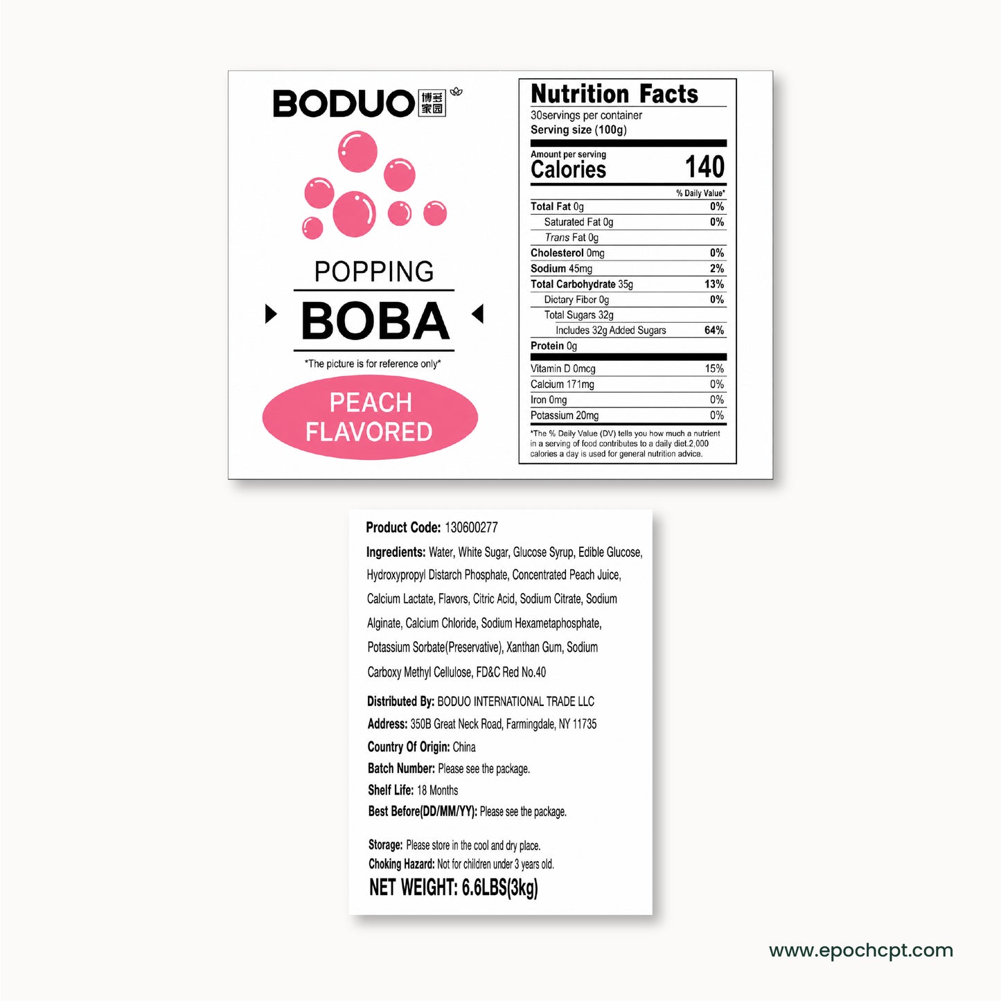 Peach Popping Boba | 6.6 LB