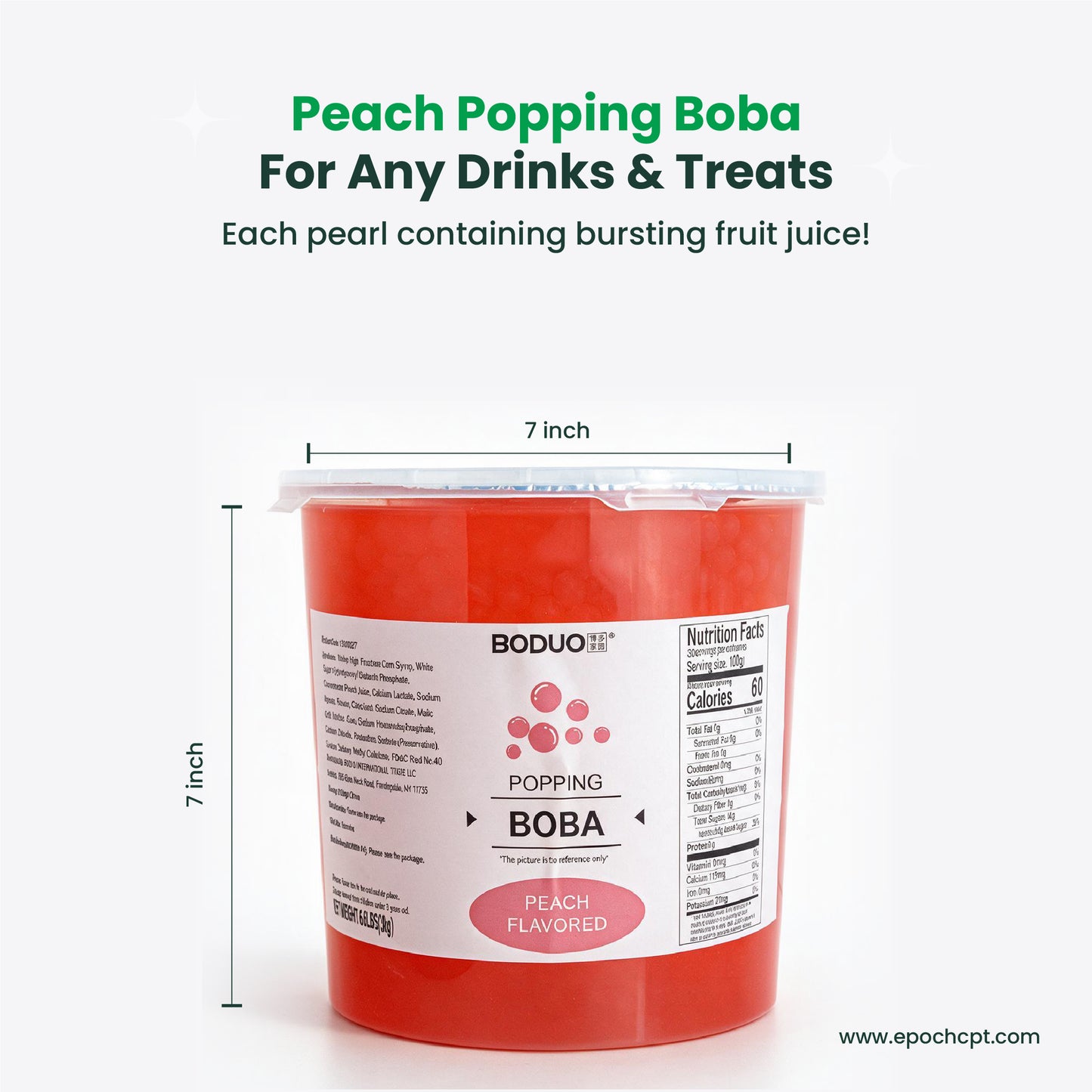 Peach Popping Boba | 6.6 LB