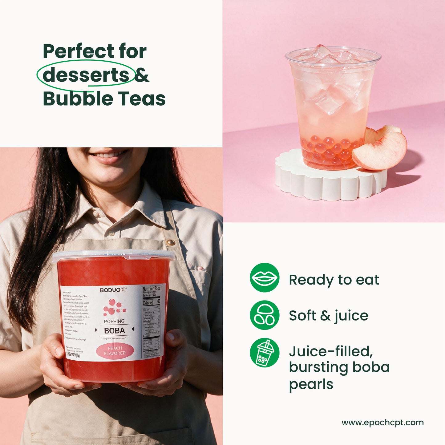 Peach Popping Boba | 6.6 LB