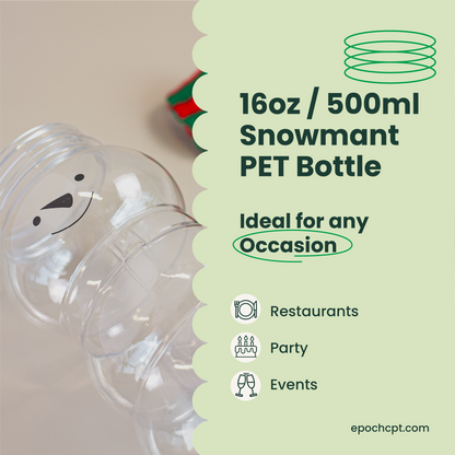 Christmas Snowman Bottle – 100 Sets (500ml / 16.9oz)