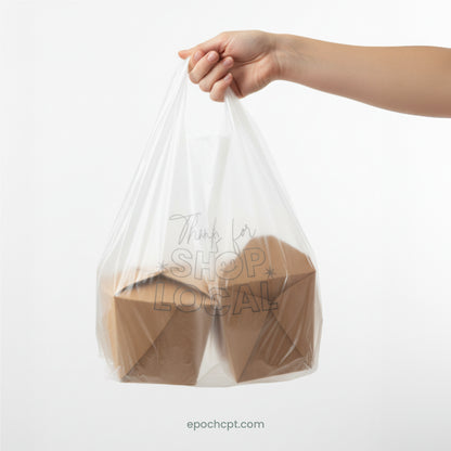 Thank You Plastic Bags Wholesale | Takeout Bags for Restaurants & Retail | 1000 pcs