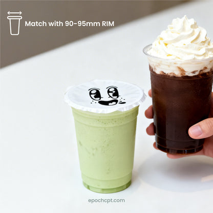 Cup Sealing Film for Bubble Tea | Cartoon Faces | Plastic Sealer Film Roll for Boba Cups | 2000 pcs