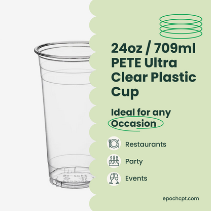 24oz | 98mm | PETE Ultra Clear Cup  | 1000 pcs