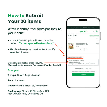 Epoch Sample Box – 20 Custom Items (B2B Only)