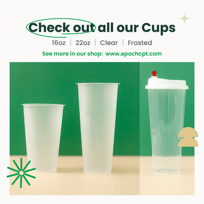 24oz | U-Shape | Clear | Soft Thin Wall Plastic Cold Cup | 95MM | 700ml Crystal Cup