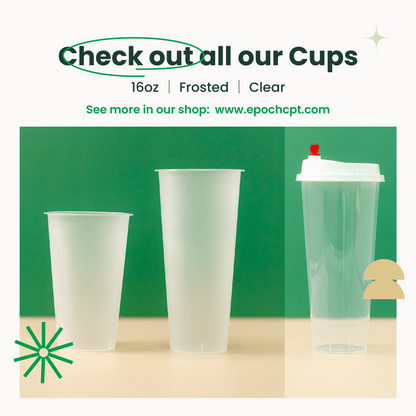 119mm | Clear PP Flat Lid | 119mm Rim Plastic Lid for 119mm Cup | 1000 pcs