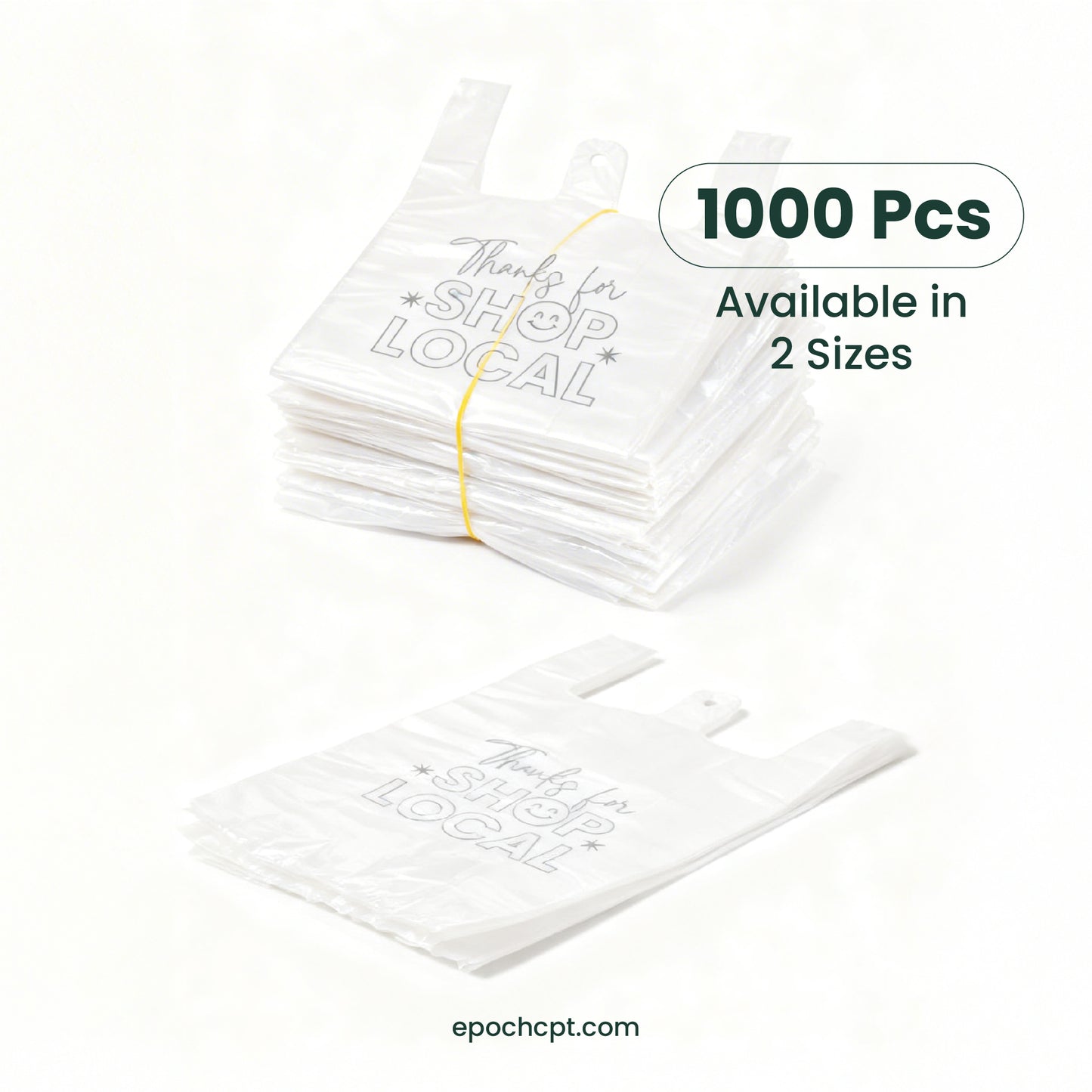 Thank You Plastic Bags Wholesale | Takeout Bags for Restaurants & Retail | 1000 pcs