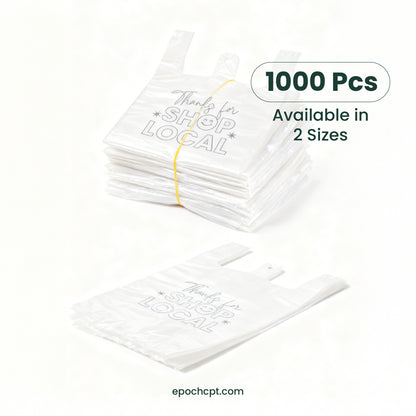 Thank You Plastic Bags Wholesale | Takeout Bags for Restaurants & Retail | 1000 pcs