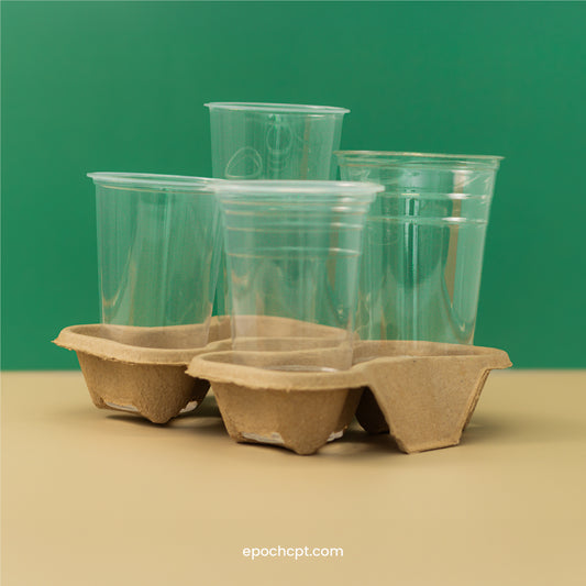 4-Split in 2 Kraft Holder for Cups | 400 pcs
