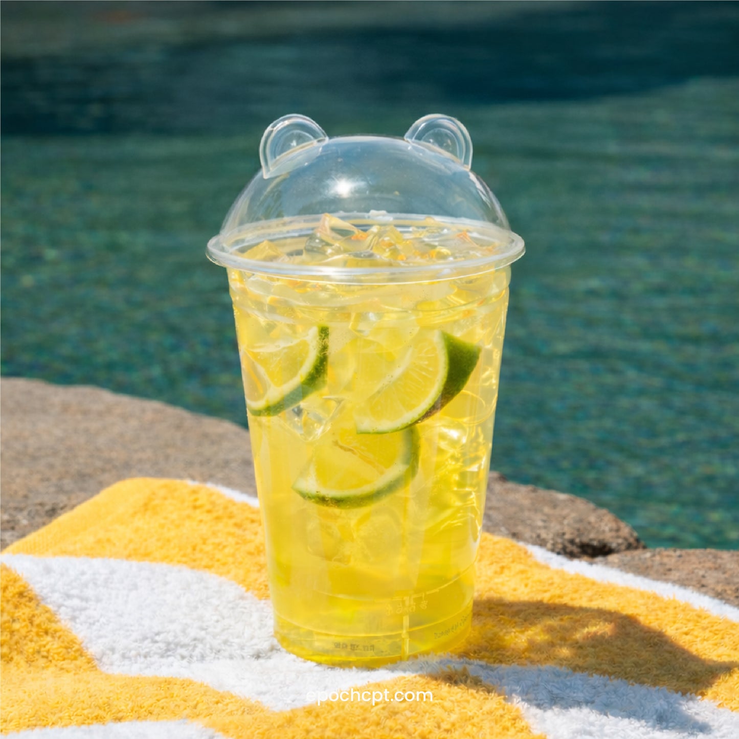 90mm | Bear Lid for Plastic Cups  |  NO FACE  | 1000 pcs