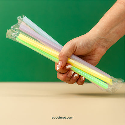 Boba Straw 1.2cm x 28cm | Clear, Black or Pastel Colors
