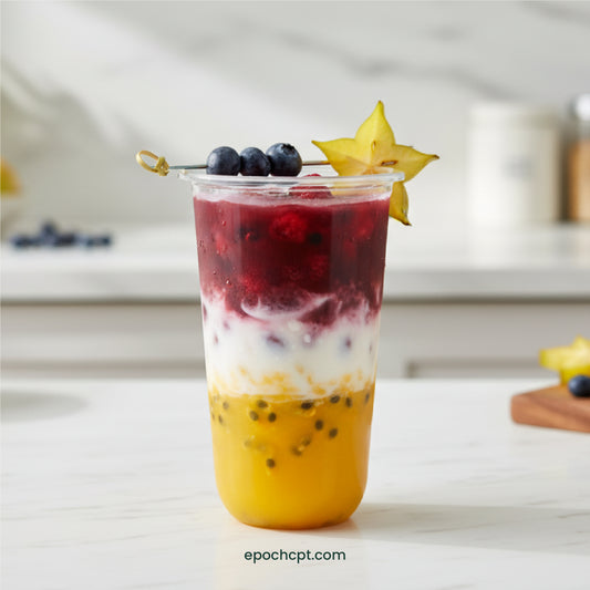 24oz | U-Shape | Clear | Soft Thin Wall Plastic Cold Cup | 95MM | 700ml Crystal Cup