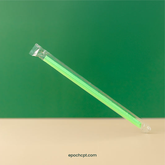 Standard Straw 0.7cm x 23cm | Indiv. Wrap | Colors, Clear or Black  | 2000 pcs