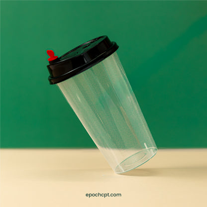 90mm | Plastic Cup Lid with Stopper | 1000 pcs