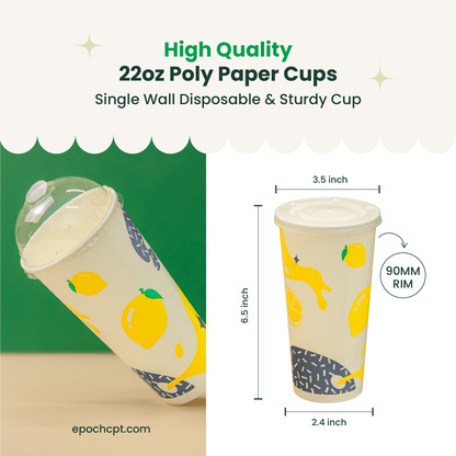 22oz Poly Paper for Cold Drinks