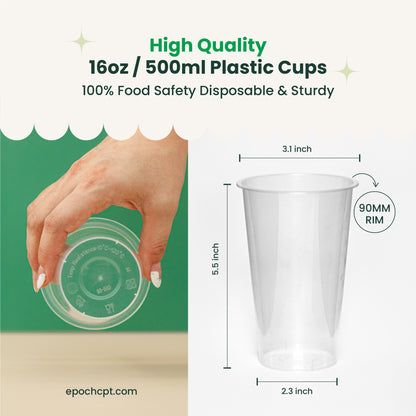 A90-500 Crystal Plastic Cup Hard | 500ml