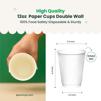 12oz Double Wall Paper Coffee Cup