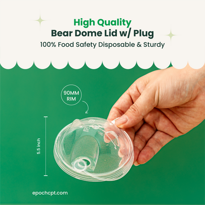 90mm | Bear Lid for Plastic Cups | 500 pcs  |  Cute Valentine's Lid For Cup