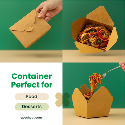 30oz Paper Kraft Food Containers #1