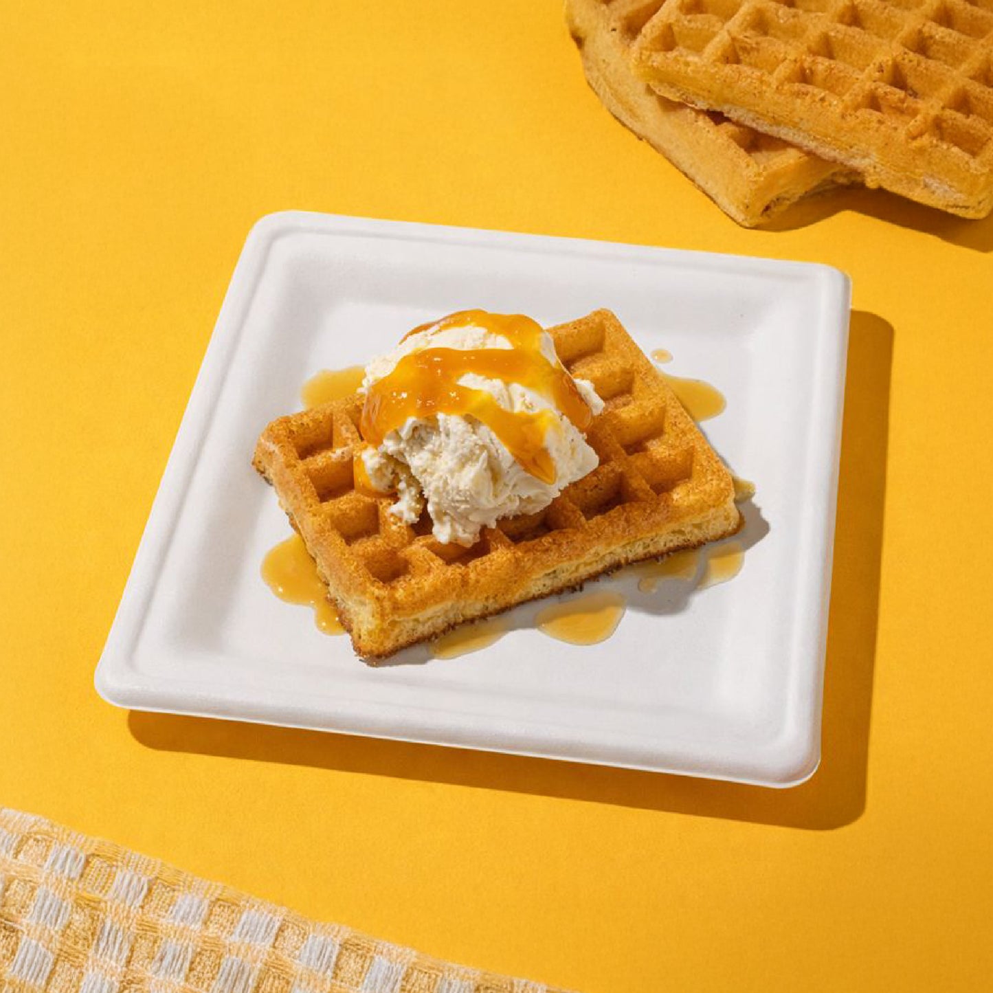 8 inches | Sugarcane Square Plates | Compostable Disposable Bowls | 500 pcs