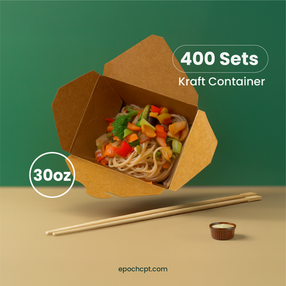 30oz Paper Kraft Food Containers #1