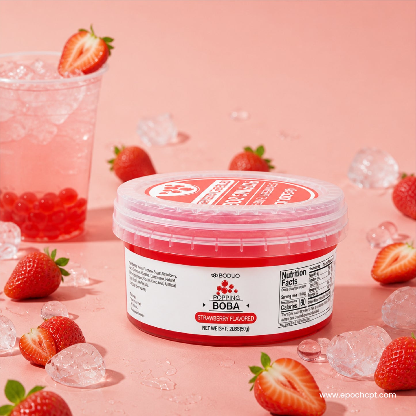 Strawberry Popping Boba | 1.2 LB (550G)