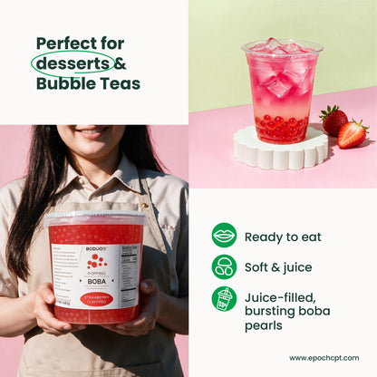 Strawberry Popping Boba | 6.6 LB
