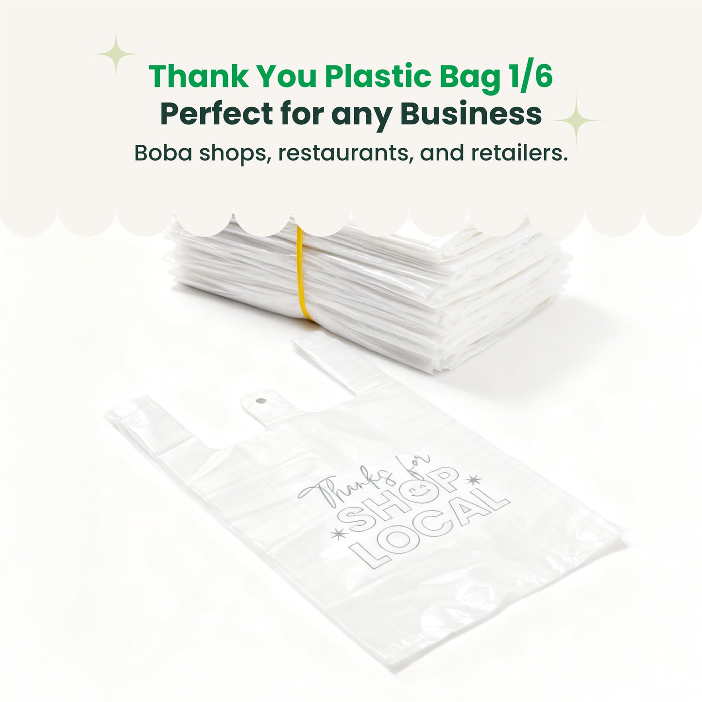 Thank You Plastic Bags Wholesale | Takeout Bags for Restaurants & Retail | 1000 pcs